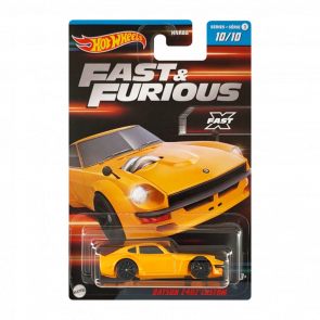 Тематическая Машинка Hot Wheels Datsun 240Z Custom Fast & Furious 1:64 HNR88/HNT20 Yellow - Retromagaz