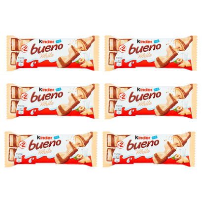 Набор Батончик Kinder Bueno 6шт White 2 Pieces 43g - Retromagaz