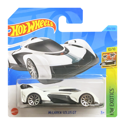 Машинка Базова Hot Wheels McLaren Solus GT Exotics 1:64 HKG70 White - Retromagaz