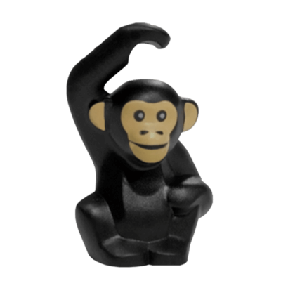 Фігурка Lego Земля Chimpanzee with Light Nougat Face Pattern Animals 95327pb01 1 4632330 Black Б/У - Retromagaz