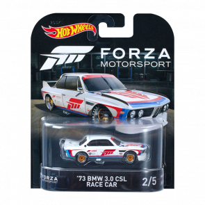 Машинка Premium Hot Wheels '73 BMW 3.0 CSL Race Car Forza Rep. Entertainment 1:64 DWJ95 White