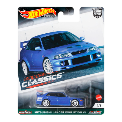 Машинка Premium Hot Wheels Mitsubishi Lancer Evolution VI Modern Classics 1:64 GRJ89 Blue - Retromagaz