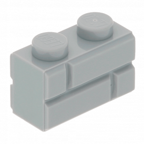 Кубик Lego Модифікована 10шт with Masonry Profile 1 x 2 98283 6000066 Light Bluish Grey Б/У - Retromagaz