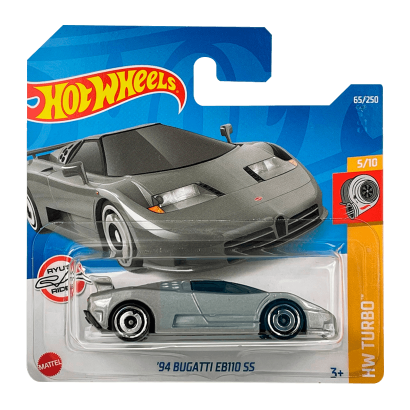 Машинка Базовая Hot Wheels '94 Bugatti EB110 SS Turbo 1:64 HCX91 Silver - Retromagaz