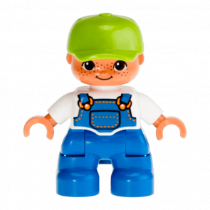 Фигурка Lego Boy Blue Legs White Top Duplo 47205pb025a 1 Б/У - Retromagaz