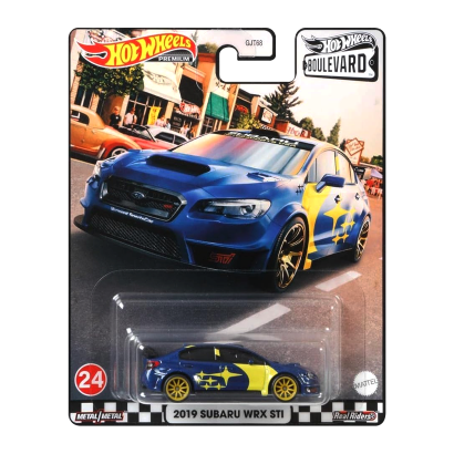 Машинка Premium Hot Wheels 2019 Subaru WRX STI Boulevard 1:64 GRL97 Blue - Retromagaz