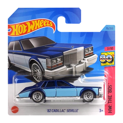 Машинка Базовая Hot Wheels '82 Cadillac Seville The `80S 1:64 HKJ64 Dark Blue - Retromagaz