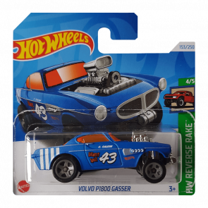 Машинка Базовая Hot Wheels Volvo P1800 Gasser Reverse Rake 1:64 HTB92 Blue - Retromagaz