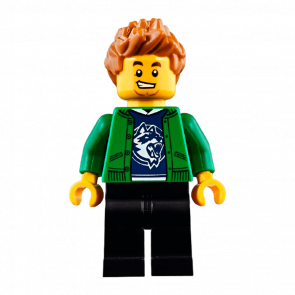 Фігурка Lego Recreation 973pb3170 Hiker Male Green Jacket over Raccoon Shirt City cty0920 Б/У - Retromagaz