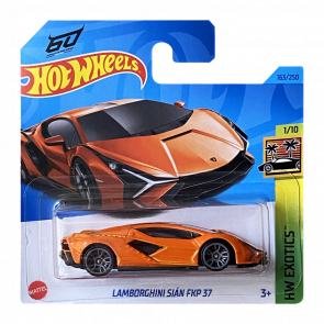 Машинка Базовая Hot Wheels Lamborghini Sian FKP 37 60 Anniversario Exotics 1:64 HKH93 Orange