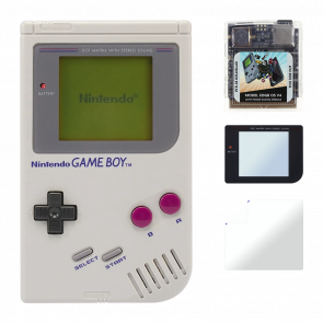 Набір Консоль Nintendo Game Boy Classic DMG-01 Grey Б/У  + Скло Консолі RMC Trans Clear Новий + Флеш Картридж Everdrive EDGB OS V4 Англійська Версія Новий + Захисна Плівка RMC Trans Clear Новий - Retromagaz