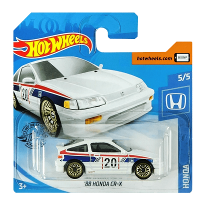 Машинка Базовая Hot Wheels '88 Honda CR-X Honda 1:64 GHC10 White - Retromagaz