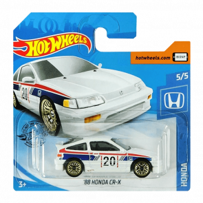 Машинка Базовая Hot Wheels '88 Honda CR-X Honda 1:64 GHC10 White - Retromagaz