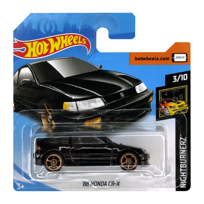 Машинка Базовая Hot Wheels '88 Honda CR-X Nightburnerz 1:64 FYF80 Black - Retromagaz