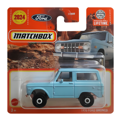 Машинка Велике Місто Matchbox 1970 Ford Bronco Adventure 1:64 HVN34 Blue - Retromagaz