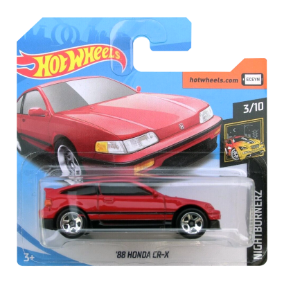 Машинка Базовая Hot Wheels '88 Honda CR-X Nightburnerz 1:64 FYB70 Red - Retromagaz