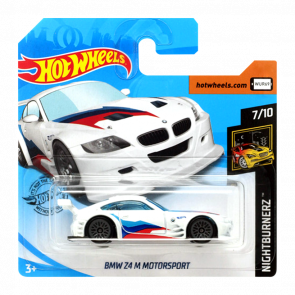 Машинка Базовая Hot Wheels BMW Z4 M Motosport Nightburnerz 1:64 GHD16 White