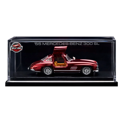 Машинка Premium Hot Wheels '55 Mercedes-Benz 300 SL Red Line Club RLC 1:64 HNL27 Dark Red - Retromagaz