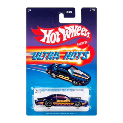 Тематическая Машинка Hot Wheels '86 Ford Thunderbird Pro Stock Ultra Hots 1:64 HDG52/HRX14 Blue - Retromagaz