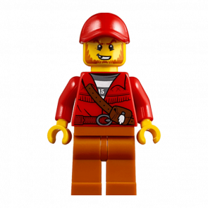 Фигурка Lego Police 973pb2916 Crook Male with Red Fringed Shirt City cty0831 Б/У - Retromagaz