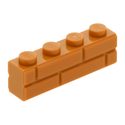 Кубик Lego Модифікована 4шт with Masonry Profile 1 x 4 15533 6055309 Medium Nougat Б/У - Retromagaz