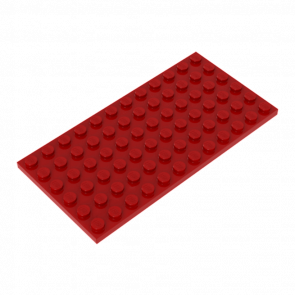 Пластина Lego Звичайна 4шт 6 x 12 3028 4288289 4617409 Red Б/У - Retromagaz