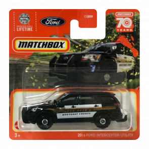 Машинка Большой Город Matchbox 2016 Ford Interceptor Utility Highway 1:64 HLD15 Black