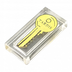 Плитка RMC Декоративна 4шт 'Tardis' Key Pattern 1 x 2 Trans Clear Новий - Retromagaz