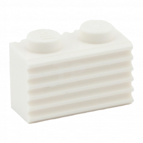 Кубик Lego Модифицированная 20шт Grille Fluted Profile 1 x 2 2877 287701 White Б/У - Retromagaz