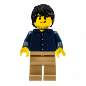 Фигурка Lego People 973pb0086 Plaid Button Shirt City twn255 Б/У