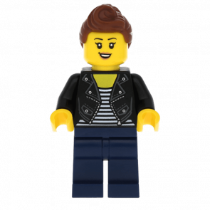 Фігурка Lego Recreation 973pb2828 Teenage Girl Black Jacket and White Shirt City cty1022 1 Б/У - Retromagaz