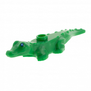 Фигурка Lego Вода Alligator Crocodile Baby Hatchling with Blue Eyes Pattern Animals 78532pb01 6352695 Green Б/У - Retromagaz