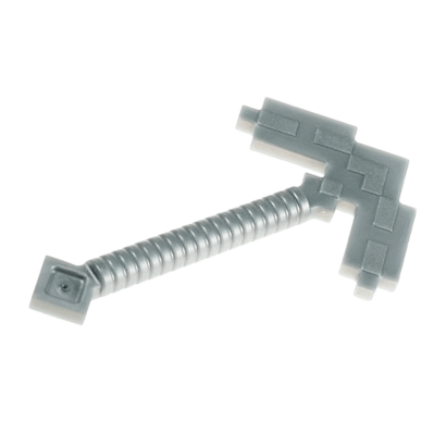 Оружие Lego Minecraft 2шт Pickaxe Pixelated 18789 6104264 Flat Silver Б/У - Retromagaz