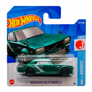 Машинка Базовая Hot Wheels Nissan Skyline H/T 2000GT-X Super Treasure Hunt STH J-Imports 1:64 HCY15 Green - Retromagaz