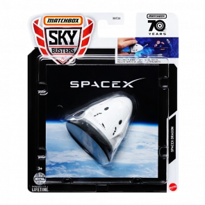 Тематична Машинка Matchbox SpaceX SpaceX Dragon Sky Busters 1:64 HVM42 White - Retromagaz