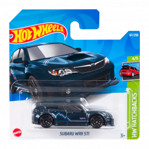 Машинка Базовая Hot Wheels Subaru WRX STI Hatchbacks 1:64 HCV32 Dark Blue