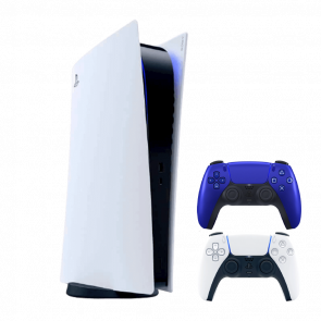 Набор Консоль Sony PlayStation 5 Digital Edition 825GB White Новый + Геймпад Беспроводной DualSense Cobalt Blue