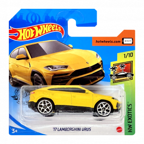 Машинка Базовая Hot Wheels '17 Lamborghini Urus Exotics 1:64 GHB36 Yellow