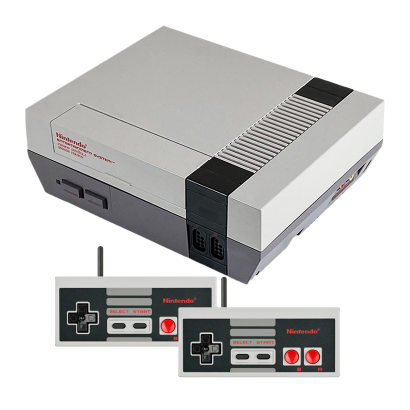 Набір Консоль Nintendo NES FAT Europe Grey Б/У + Геймпад Дротовий Grey 2.7m 2 шт Б/У - Retromagaz