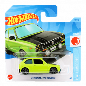 Машинка Базовая Hot Wheels '73 Honda Civic Custom J-Imports 1:64 HKG40 Green - Retromagaz