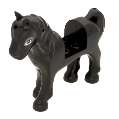 Фигурка Lego Земля Horse Dark Bluish Gray Eyes and Dark Bluish Gray Outline around Eyes Animals 93083c01pb11 6151578 Black Б/У - Retromagaz