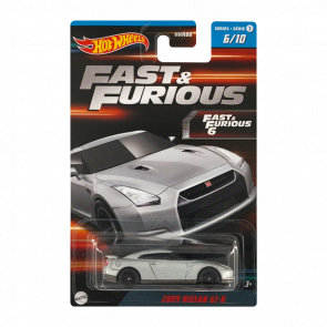 Тематична Машинка Hot Wheels 2009 Nissan GT-R Fast & Furious 1:64 HNR88/HNT16 Metallic Silver