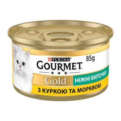 Влажный Корм для Кошек Gourmet Gold Курица та Морковь 85g - Retromagaz