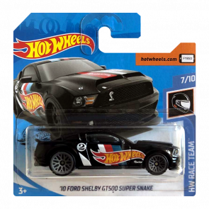 Машинка Базова Hot Wheels '10 Ford Shelby GT500 Super Snake Race Team 1:64 FYF69 Black