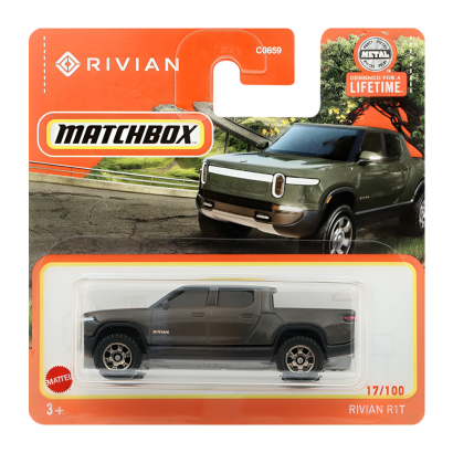 Машинка Велике Місто Matchbox Rivian Rivian R1T Highway 1:64 HLC70 Green - Retromagaz