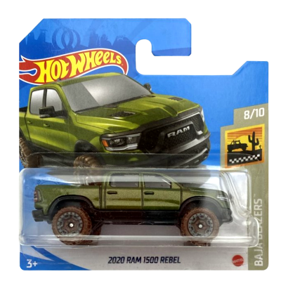 Машинка Базовая Hot Wheels 2020 RAM 1500 Rebel Baja Blazers 1:64 GTC79 Green - Retromagaz