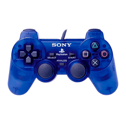 Геймпад Проводной Sony PlayStation 1 DualShock SCPH-1200 Island Blue 2m Б/У - Retromagaz