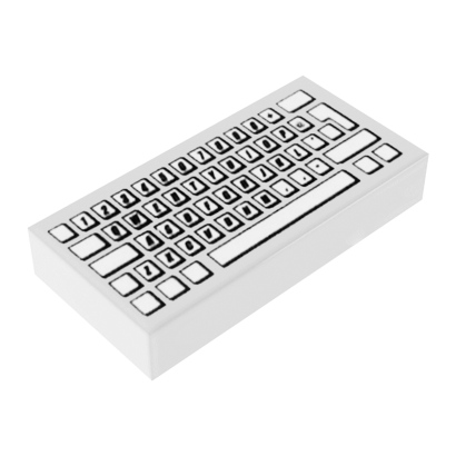 Плитка Lego Декоративна 4шт Groove with Computer Keyboard Standard Pattern 1 x 2 3069bpb0030 4293350 White Б/У - Retromagaz