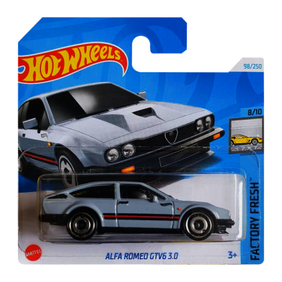 Машинка Базовая Hot Wheels Alfa Romeo GTV6 3.0 Factory Fresh 1:64 HTC53 Grey - Retromagaz