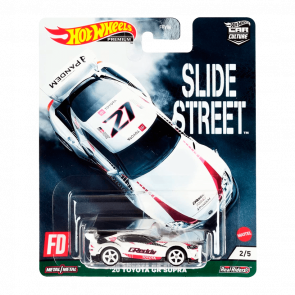 Машинка Premium Hot Wheels '20 Toyota GR Supra Slide Street 1:64 GRJ79 White - Retromagaz